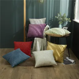 Pillow 3D Flocked Plush Geometrie Deckt modern