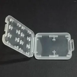 저장 병 1pcs 8 슬롯 마이크로 SD TF MS 메모리 카드 홀더 박스 Protector 흰색 플라스틱 도매 케이스 MMC/MSPD/MS