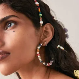 Hoopörhängen 2022 mode för kvinnor lady stora pärlstenar pärlor fest smycken grossist gåvor