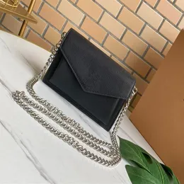 Black Mylockme Chain Bag Mini My Lockme Crossbody Bags 63471 Mulheres garotas de ombro de alta qualidade Carteiras de couro genuíno p274g