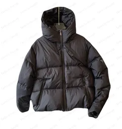 Marka kadın ceketler kısa kapüşonlu aşağı kat tasarımcı parkas moda ters üçgen erkek ceketler kış sıcak parker rüzgarlık
