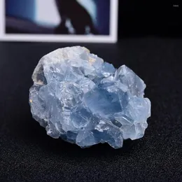 Dekoracyjne figurki Naturalne niebieskie Celestite Crystal Cluster 100-300G/PC Mineral Próbek Uzdrawiający Kamienie do nauczania Dream Home Decor