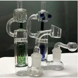 Percolator Water Pipes Hookahs Glass Water Bongs Recycler Dab Rigs Oil Burner Pipe med 14 mm sk￥l r￶ktillbeh￶r