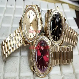 3 Modelos Moda Assista a 18K Gold Yellow 41mm Diamond Watches Sapphire Glass Asia ETA 2813 Movimento automático Mens2426