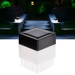Solar Post Cap Light Square Solar Powered Pillar Light For Wrought Iron Fencing Front Yard Backyards Gate Landscaping Reside