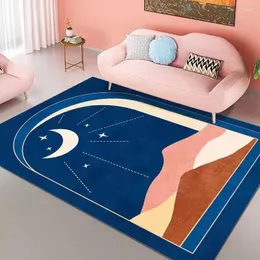 Mattor Blue Moonlight Living Room Rugs Bedroom Bay Windows Mats Stora Area Rug Modern Home Decoration Customizable Table Floor