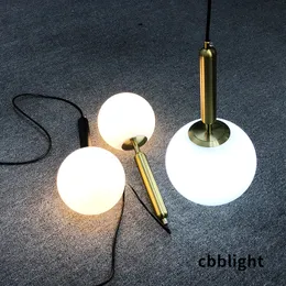 Modern Pendant Lamp Luxurious Gold Glass Ball Lampsk￤rm H￤ngande LED -lampor f￶r matsal sovrum dekoration belysning ljuskronor lrs023