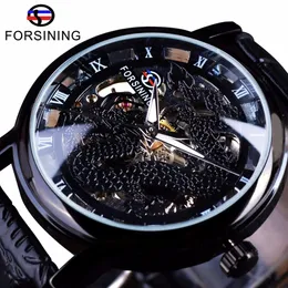 중국의 단순한 디자인 투명 케이스 남성 시계 최고의 브랜드 고급 스켈레톤 시계 스포츠 기계적 시계 남성 시계 281g