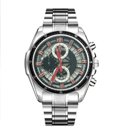 럭셔리 남성 시계 스테인리스 스틸 일본 쿼츠 크로노 그래프 운동 Montre de Luxe Designer Watches F1 Man Wristwatch Gift238d