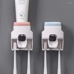 Набор аксессуаров для ванны Liyimeng Многофункциональный мультипликационный держатель зубной щетки для хранения оргензер ящик для ванной комнаты всасывающие крючки зубная паста