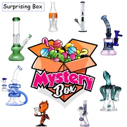 Superising Box Christmas Halloween Gift Hookahs Dab Rigs Water Pipes Bongs Straight Percolator Smoking Glass Pipe Smoking Accessories