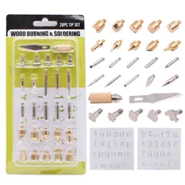 28 Piec Pyrograph Pen Set Tip Carving Temperatur Reglering av l￶dj￤rn Maskinverktyg Svetsning