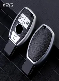 Leather Style Car Key Case Cover Shell For Mercedes Benz A B R G Class GLK GLA GLC GLR W204 W251 W463 W176 Protect Accessories2645701