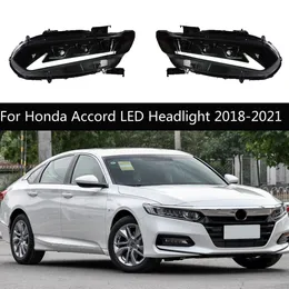 Bilstrålkastare Montering Dagsljus för Honda Accord LED -strålkastare Dynamisk streamer Turn Signal Front Lamp Lighting