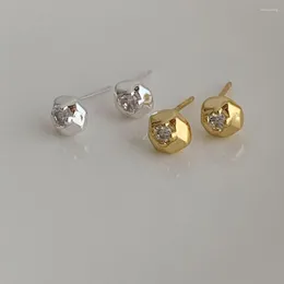 Kolczyki obręcze Shanice S925 Srebrne stadnina CZ Kryształowe kolczyki dla kobiet przyjęcie weselne Dobra minimalistyczna biżuteria