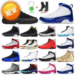 New 2021 Men Basketball Shoes 9S Mens Treinadores 9 Mudar a Universidade Mundial da Universidade Blue Multi Color Racer Countdown Pack Bred Bred