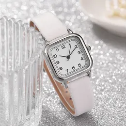 Polshorloges voor dames promotie geschenken paar mode horloges casual polshorloge mode business clock square dial lederen strap montres