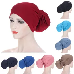 Ethnische Kleidung Innere Hijab Caps bereit zu tragen Motorhaube Hut Kopftuch muslimische weibliche Turban Femme Musulman Turbante Mujer