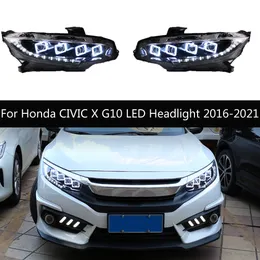 Araba Farları Ön Lamba Dinamik Salat For Sinyal Işığı Honda Civic X G10 LED Far Gündüz Koşu Işıkları