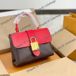 Locky BB ombro bolsas de ombro Lock Postman Bag Women Box orignal couro real portátil fêmea de luxo bolsa de bolsa de designer de luxo crossbody sho238z