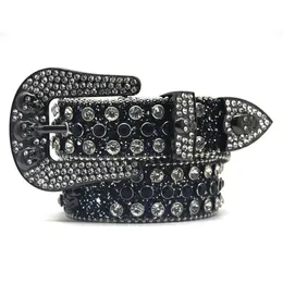 Punk Y2K Western Belts Fashion Luxury Strap Diamond Belt Wide Buckle Cowgirl Cowboy PU Leather Men's Jeans Trend 220509