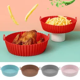 Forro de bandeja de pote de silicone, forro para fritadeira a ar, forno, acessórios, forma de cozimento, pastelaria, utensílios de cozinha, novo formato, reutilizável