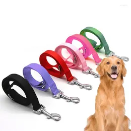 Köpek yaka evcil hayvan malzemeleri güvenli ve dayanıklı tasma moda renkli emniyet kemeri yürüyüş kablo demeti yaka lideri ip 1.5x110cm