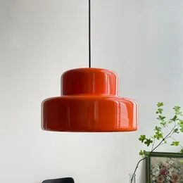 Lampy wiszące żyrandol pomarańczowy żółty retro z kutego żelaza netto czerwona kaligrafia amerykańska restauracja