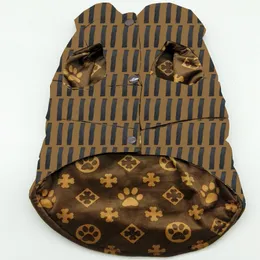 Pet Reversible Cotton Outerwears Printed Dog Apparel Puppy Teddy Schnauzer Dogs Paw Print Pet Vests