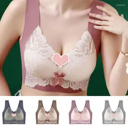 Bras Seamless Bra Big Breasts Show Small Thin Section Fat Girl Vest Type  Anti Sagging Female No Steel Ring Large Size Lace Underwear From  Elroyelissa, $20.53