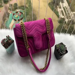 고품질 Marmont Velvet Bags 핸드백 여성 어깨 가방 실베이