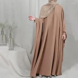 Этническая одежда Dubai Fashion шелковистый мусульманский мусульманский абаяс платье кружевные женщины vestidos rate longue vetement femme musulman de mode