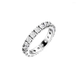 Cluster Rings CKK Sparkling Row Eternity Ring For Women Men Anillos Mujer 925 Original Sterling Silver Jewelry Wedding Aneis Hombre DIY