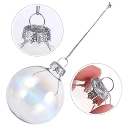 Christmas Decorations 6pcs Clear Glass Pendant Xmas Tree Hanging Decor Adornment