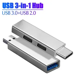 USB 3.0 허브 3 포트 스플리터 어댑터 멀티 USB2.0 다중 팽창기 유형 C 허브 Xiaomi Huawei PC 노트북 액세서리