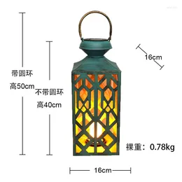 Candle Holders Vintage Stand Lantern LED Solar Candelabro Garden Accessories Outdoor Decoration Hanging Farol VelaA