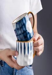 Mugs 350ml Japanese Ceramic Mug Underglaze Office Home Milk Coffee Cup Bumpy Surface Handgrip Microwave Safe9473143