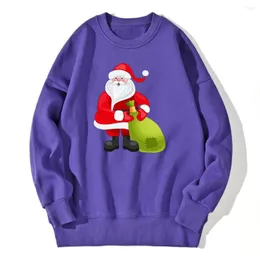 Erkek Hoodies Noel Claus Noel Sweatshirt Erkek Yuvarlak Boyun Sokak Giyim Hoody Moda Leisure Üstler Giyim Sonbahar Retro Moletom Maskulino