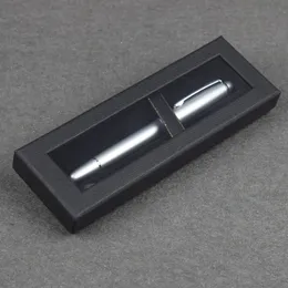 Caixas de embalagem de caneta de presente personalizadas pequenos capa de papel l￡pis de papel transparente Caixa de caneta transparente com janelas PVC A354