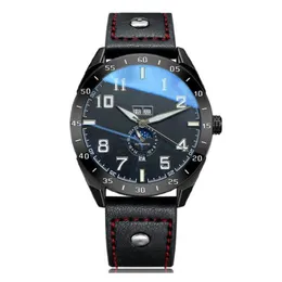 Yüksek kaliteli moda erkek otomatik mekanik saatler deri kayış orijinal toka büyük pilot saatler tasarımcı için kol saatleri265x