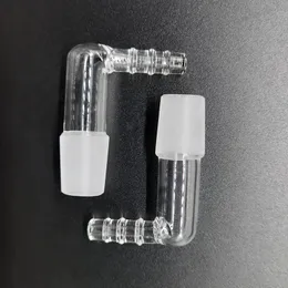 Bong L Shape Glass Adapter Vapor Whip Narghilè Fumo Accessorio 14mm 18mm Maschio Femmina Clear 90 Gradi Angolo Retto Per Bong Pipa Ad Acqua