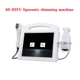 HIFU 4D Högintensitet Fokuserad ultraljud Annan skönhetsutrustning 4D LIPOSONIX Slimming Machine Wrinkle Borttagning med 2 huvuden för kropp Liposonic