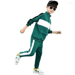 Clothing Sets Kids Boy Suit Leisure Spring And Autumn Models Big Handsome Sports Western Style Two-piece 4-6 8 10 Ages