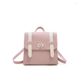 Shoulder Bags Women Contrast Color Mini Backpack Large Capacity Single Bag For Travel Sale-WT