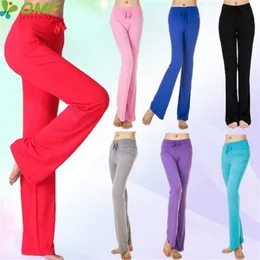 Calças de ioga feminina de colorida modal color