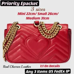 3 Sizes Marmont Collection Shoulder Bags Black Dusty Pink Brown Red White 5 Colors On Point Details Genuine Leather Crossbody272h