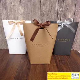 감사합니다 Merci Gift Bag Wedding Birthiday 파티 호의 수제 아이템 Candy Jewelry Necktie Packaging Foldable Box