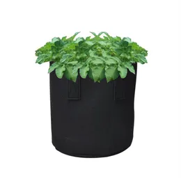 Sebzeler için Kumaş Bitki Büyüyen Çanta Ağaç Dikim Torbası Dayanıklı Yeşil Kreş Fidelik Beslenmesi Grow Stro Pot kalınlaşmış276b