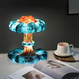 S 3D Explosão nuclear Cogumelo Night Night Light Creative Digital Table Seven-Color Remote Remote Childrel's Room Art Lamp 1229