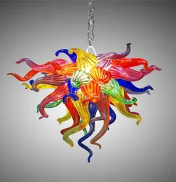 Lampen Murano Glaskristall Kronleuchter farbenfrohe kleine Kronleuchter Beleuchtung Wohnzimmer Ledglass Art Anh￤nger Licht 3991985